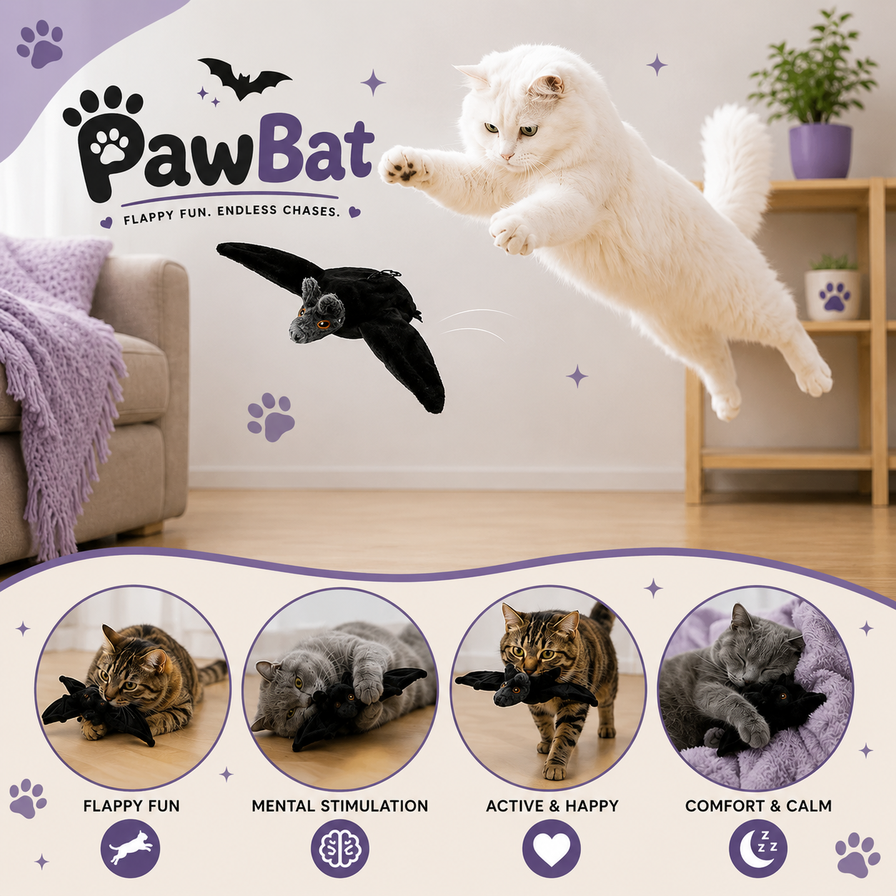 PawBat™ Flying Bat Toy